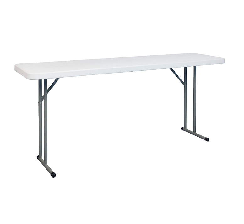 MESA RETANGULAR DOBRÁVEL 180 cm p/ treinamento