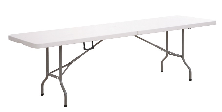 MESA RETANGULAR DOBRÁVEL AO MEIO 244 CM